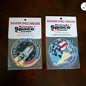 NASA PATCH PAIR 100th SPACE SHUTTLE Mission /Mc Nair Onizuka Resnik Scobee Smith
